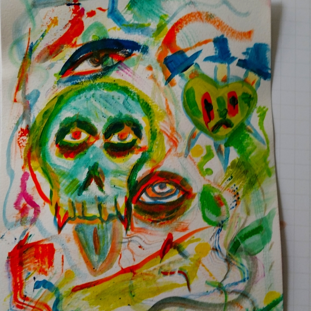 Watercolors painting with out frame